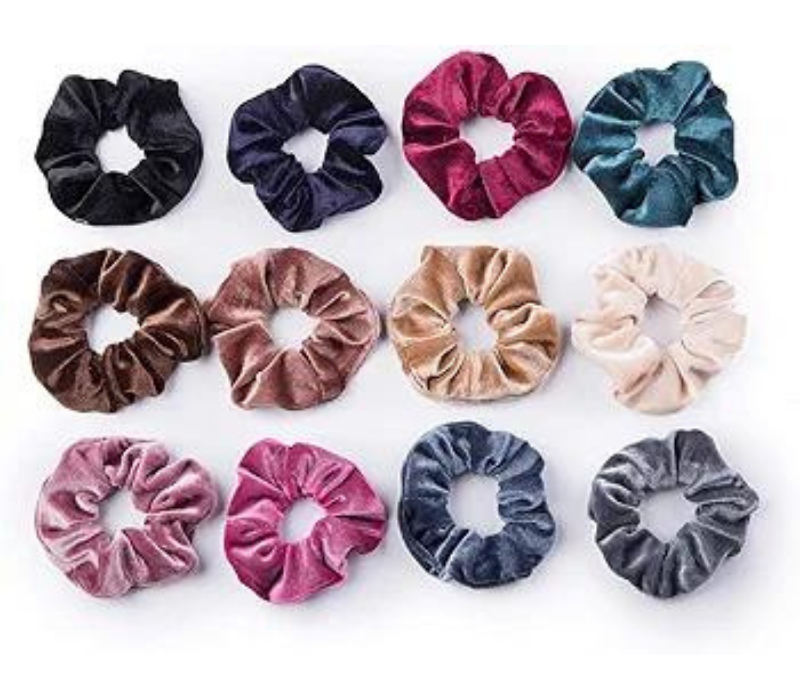 12 Pack Velvet Hair Scrunchies Scrunchy Hair Ties